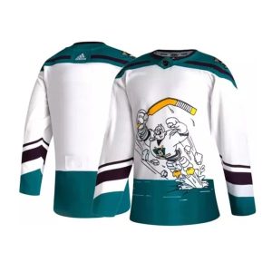 Herren Anaheim Ducks Eishockey Trikot 2022 Reverse Retro Blank Weiß Authentic